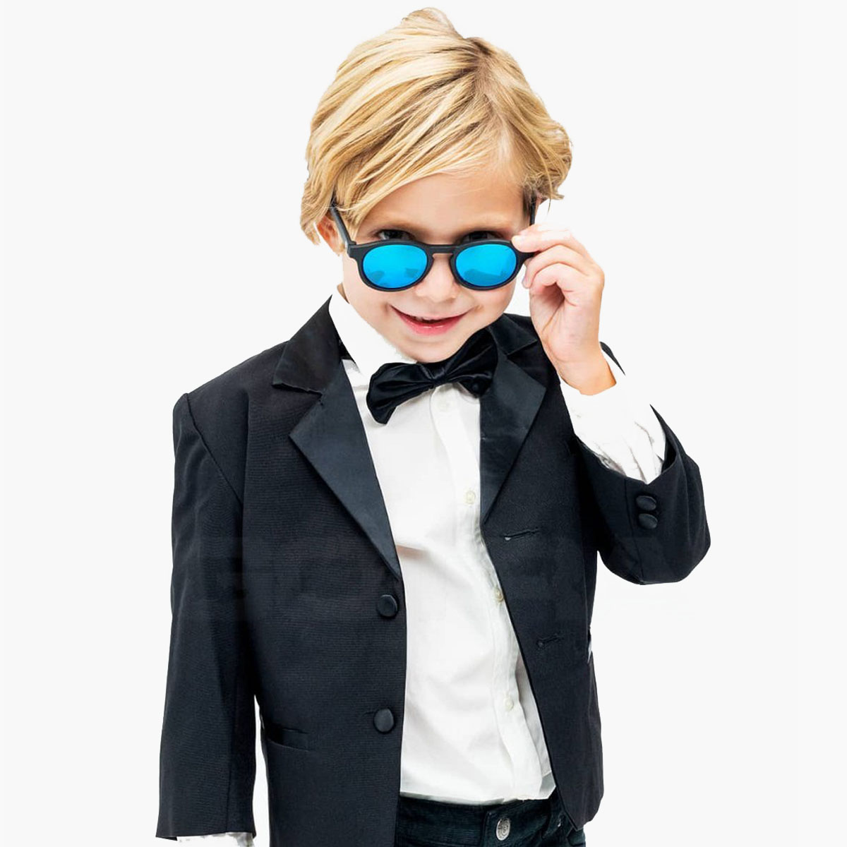 Kính chống tia cực tím có tròng kính phân cực trẻ em Babiators – The Agent, Tráng gương xanh, 6-10 tuổi