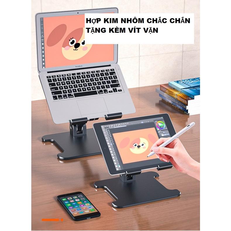 Giá đỡ Tablet Stand cho iPhone, iPad, Galaxy Tab MT88 dạng đỡ tablet xoay 180 độ, hợp kim nhôm, điều chỉnh độ cao.