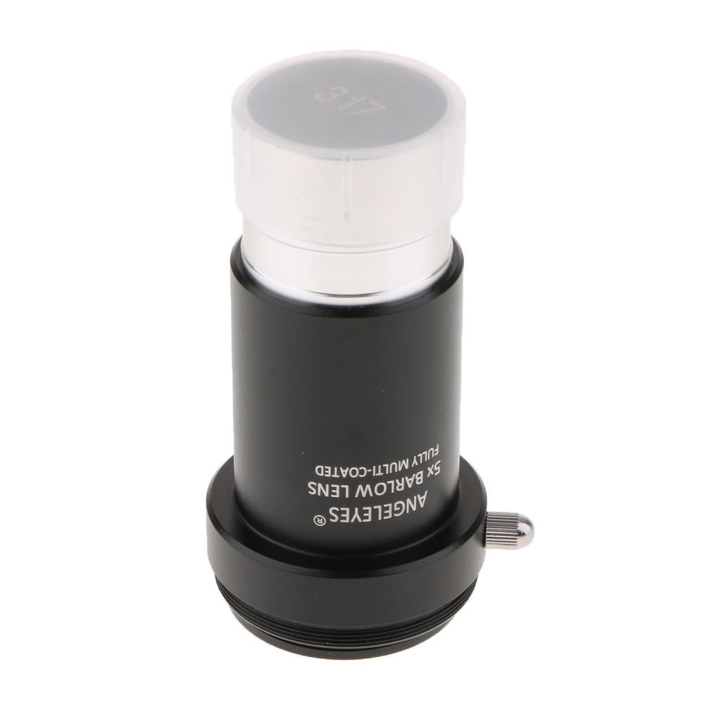 1.25 inch 5X 3X Barlow Lens Eyepiece Set Multi-coated Broadband Film with M42 Thread for Standard Telescope Astronomy Photography Accessory