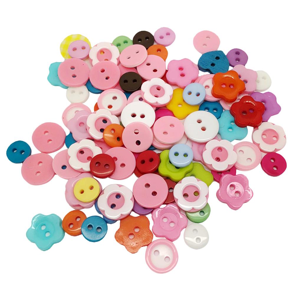 100 Chiếc Hỗn Hợp Hoa Hình Tròn Nhựa May Hàng Nút Gài Hàng Thủ Công Nghệ Thuật Trang Trí