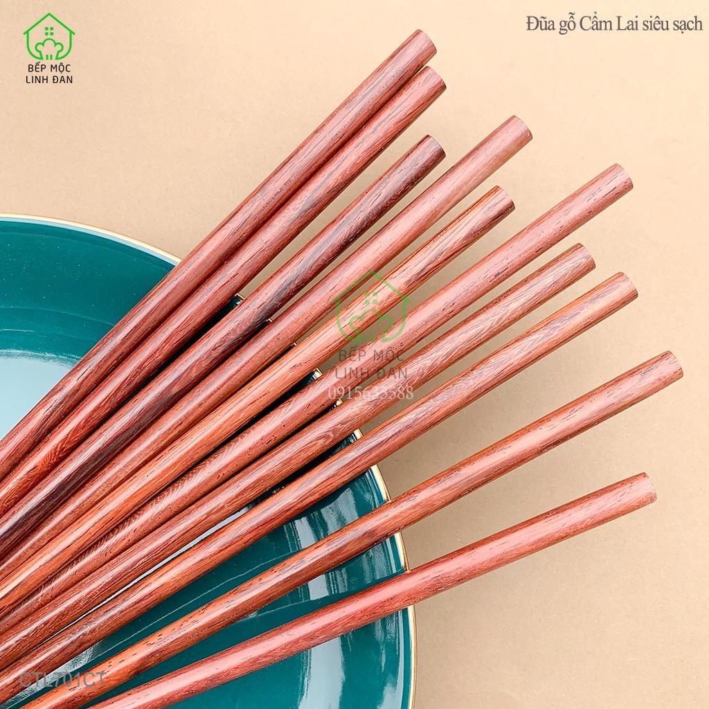Đũa Gỗ Cẩm Lai Tự Nhiên Siêu Sạch HAHANCO [CTL701CT] Bộ 10 Đôi