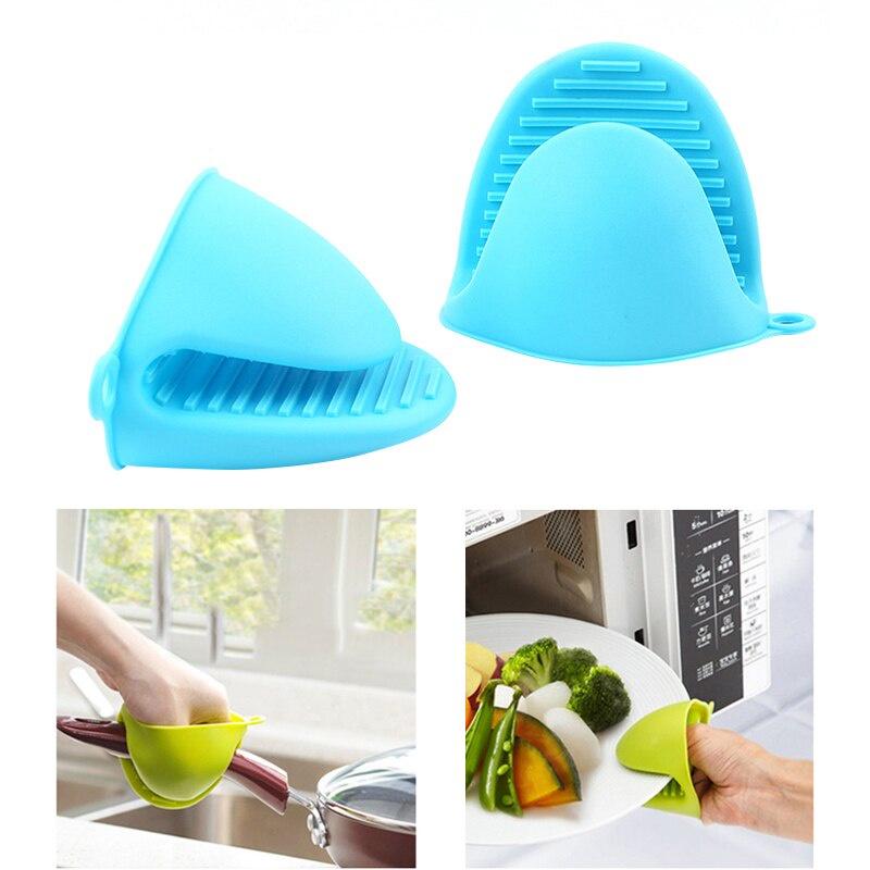 1Pc Kitchen Silicone Heat Resistant Gloves Clips Insulation Non Stick Anti-slip Pot Bowel Holder Clip Cooking Baking Oven Mitts