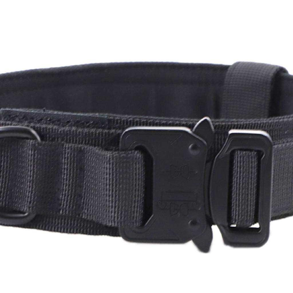 Dog Collar Classic Solid Colors with D-Ring for Medium Large Dogs Black