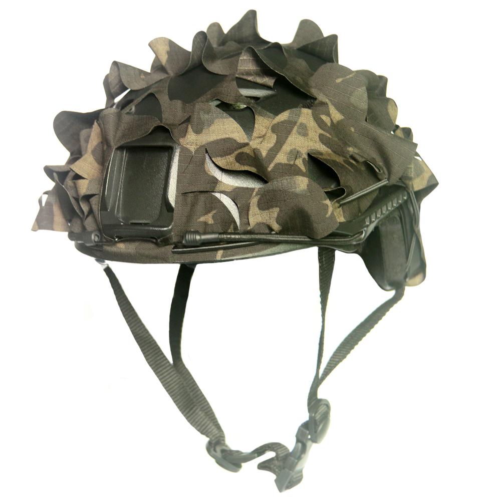 3D Cam Phối Lưới Airsoft Mũ Bảo Hiểm Bao Cắt Laser Nylon Dây Rút Mũ Bảo Hiểm Scrim CS Sử Dụng Cho Trò Chơi Bóng Sơn Lính Dù Săn Bắn Phụ Kiện Color: Army Green