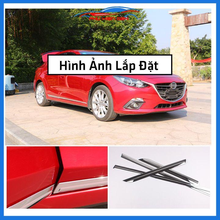 Bộ ốp nẹp sườn Mazda 3 2017-2018-2019 mạ crom trang trí làm đẹp xe