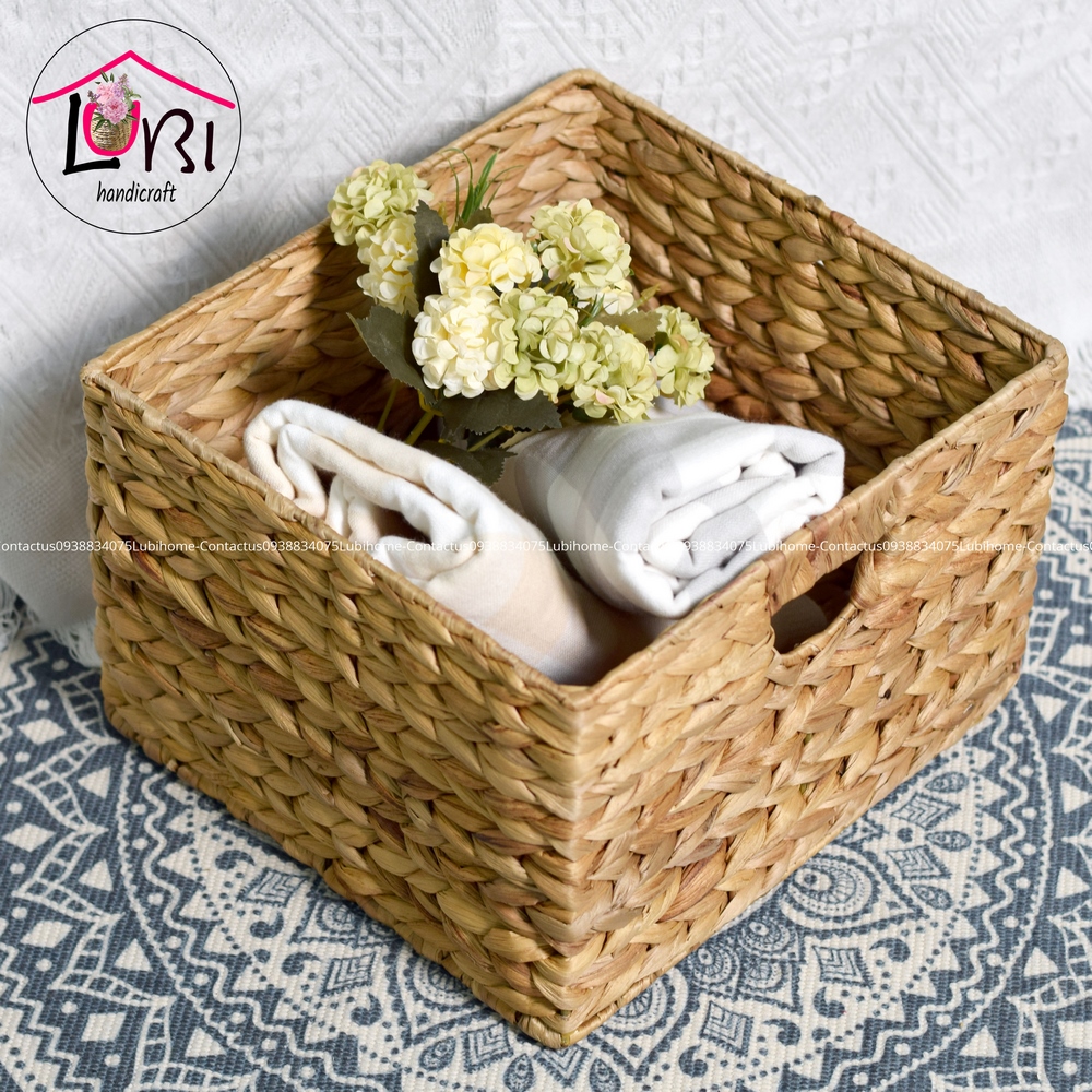 Lubihandicraft - Hộp đựng đồ đan lục bình - tiện lợi