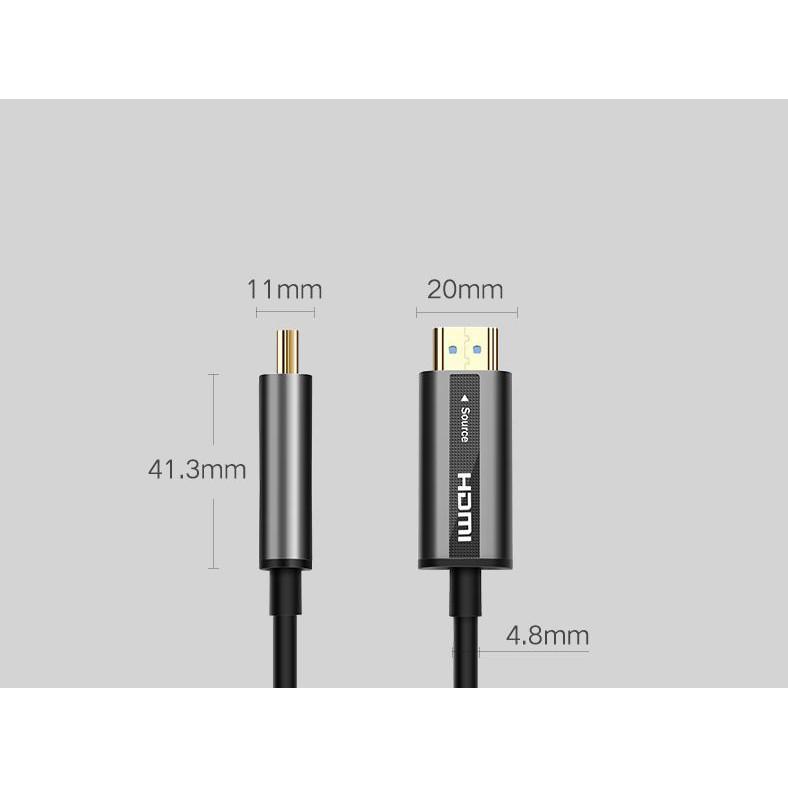 Cáp HDMI 2.0 sợi quang 10m Ugreen 50717 hỗ trợ 4K/60Hz cao cấp - Hàng chính hãng