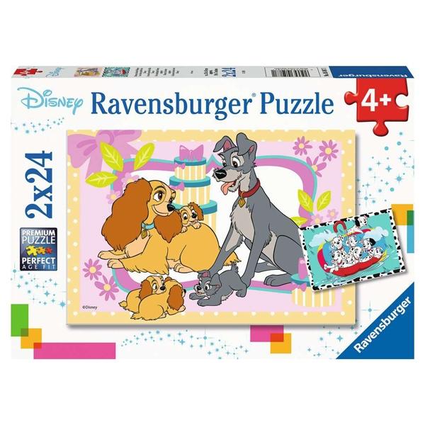 Bộ Xếp Hình Puzzle Disney's Favorite Puppies - Ravensburger RV050871 (2 Bộ 24 Mảnh Ghép)