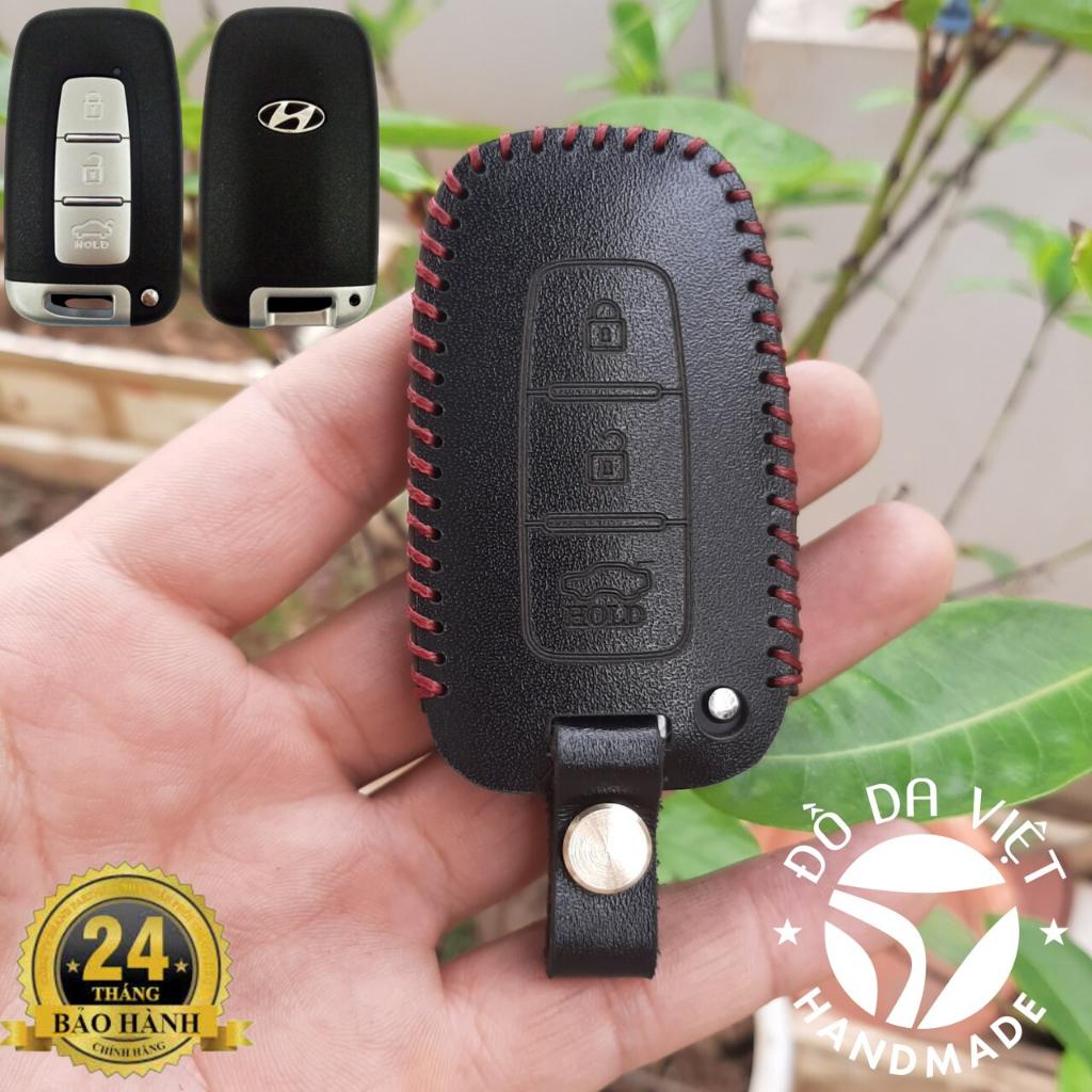 Bao Da Chìa Khoá Hyundai Sonata, Tucson, Santafe, Genesis, i30, Elantra, Veloster da bò thật