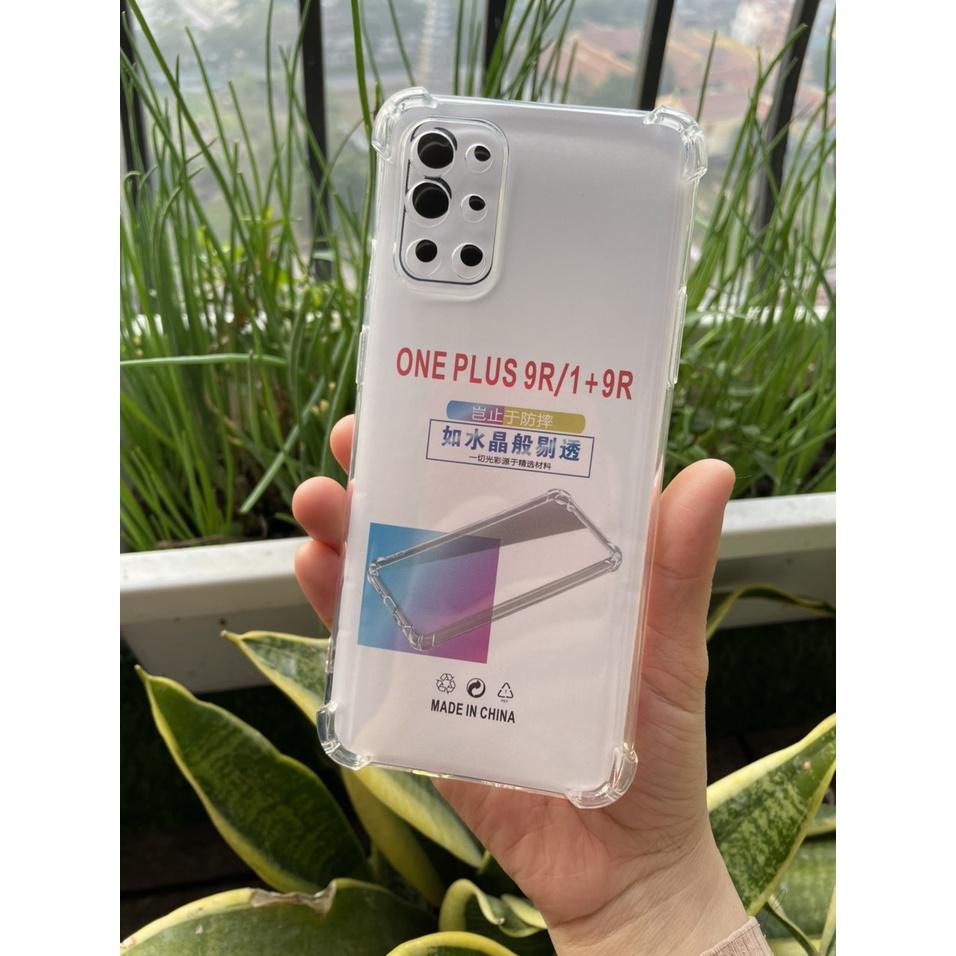 Ốp lưng silicon trong suốt cho Oneplus 9R chống sốc 4 góc khoét mắt bảo vệ camera