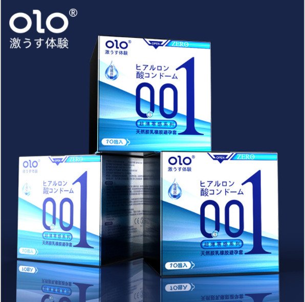 [Hộp 10 cái] Bao cao su OLO 0.01 Zero Blue - Siêu mỏng, nhiều gel