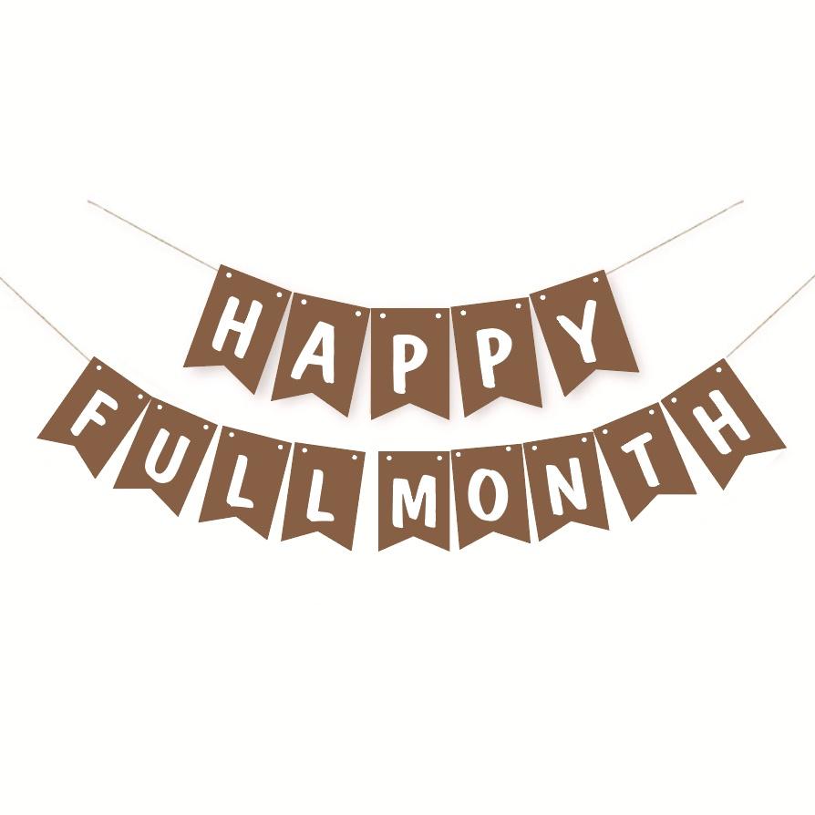 Dây chữ HAPPY FULL MONTH (Đầy tháng) bé trai/gái