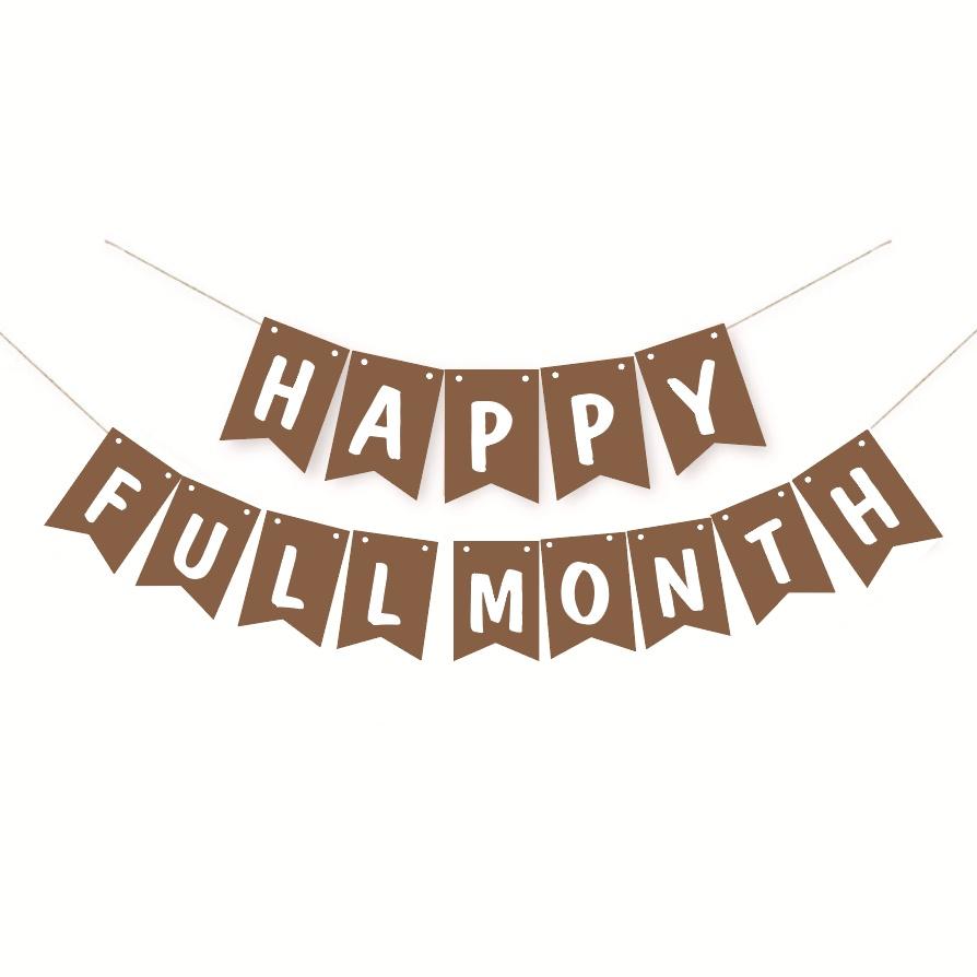 Dây chữ HAPPY FULL MONTH (Đầy tháng) bé trai/gái