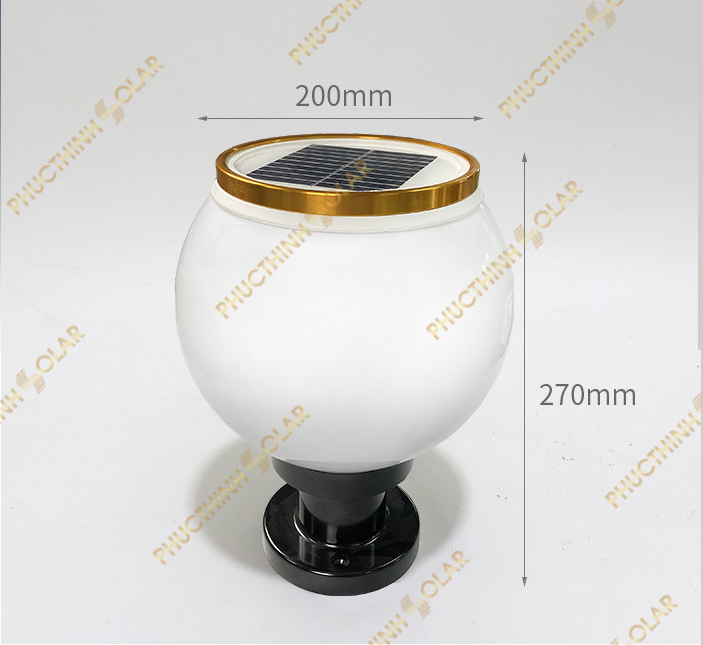 Đèn Trụ Cổng Tròn Năng Lượng Mặt Trời 3W Jindian JD-X75, Đèn Trụ Cổng 3W, Đèn Ngoài Trời | Phúc Thịnh Solar