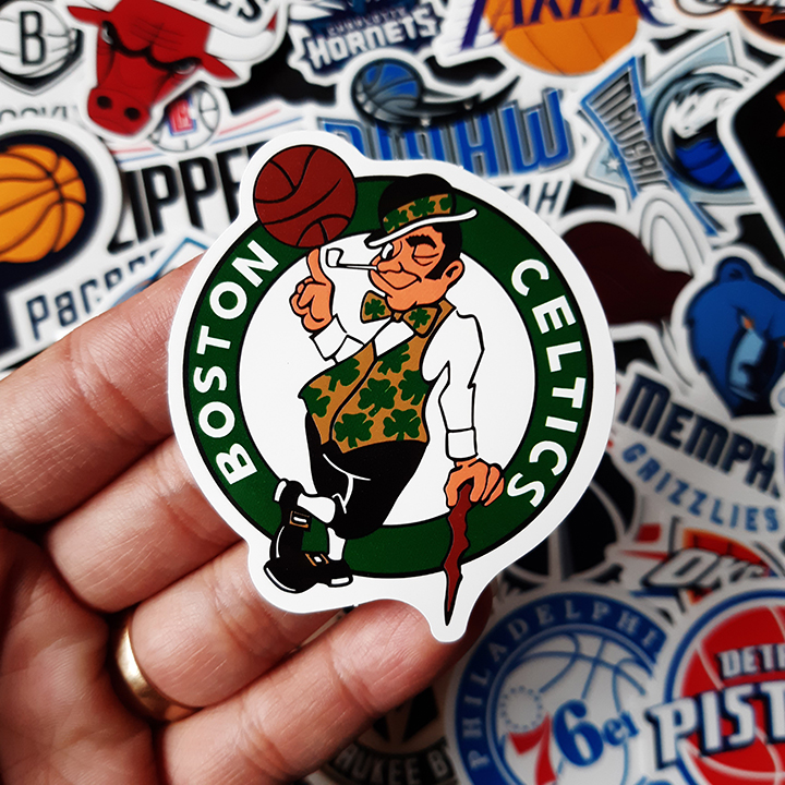 Bộ Sticker dán cao cấp chủ đề NBA - Dùng dán Xe, dán mũ bảo hiểm, dán Laptop...