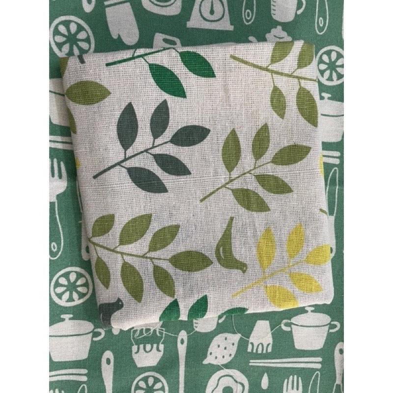 Vải Bố Vải Canvas Trang Trí May Rèm Làm Khăn Bàn Hoạ Tiết Hoa Lá Cú