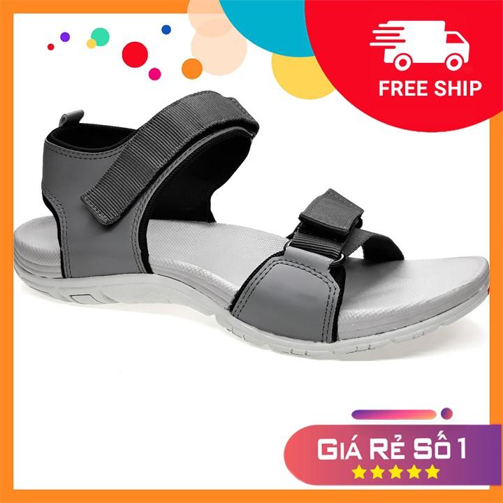 Giày Sandal Nam Việt Thủy Quai Ngang Xám - VT018