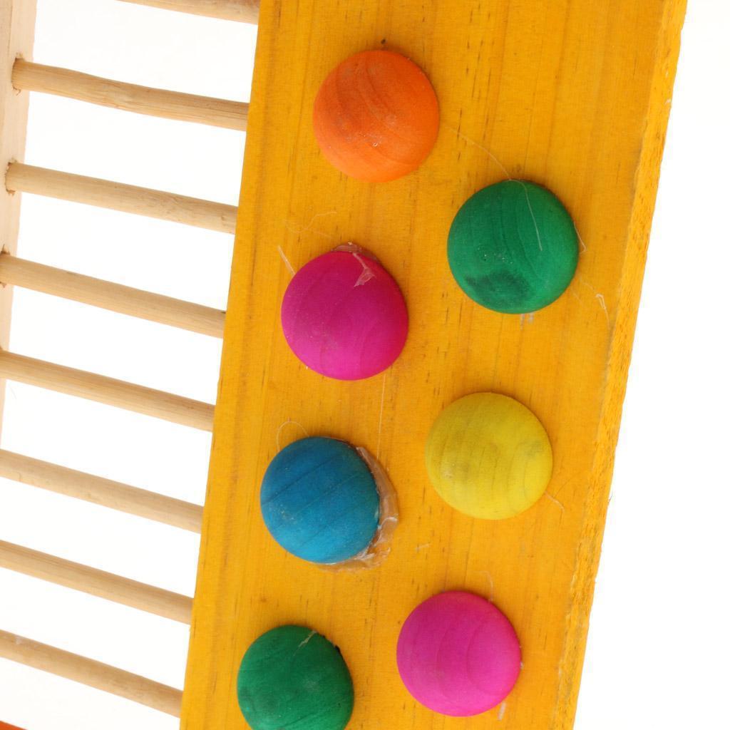 Pet Hamster Toys Natural Wooden Colorful Jumping Climbing Ladder Fun Toy