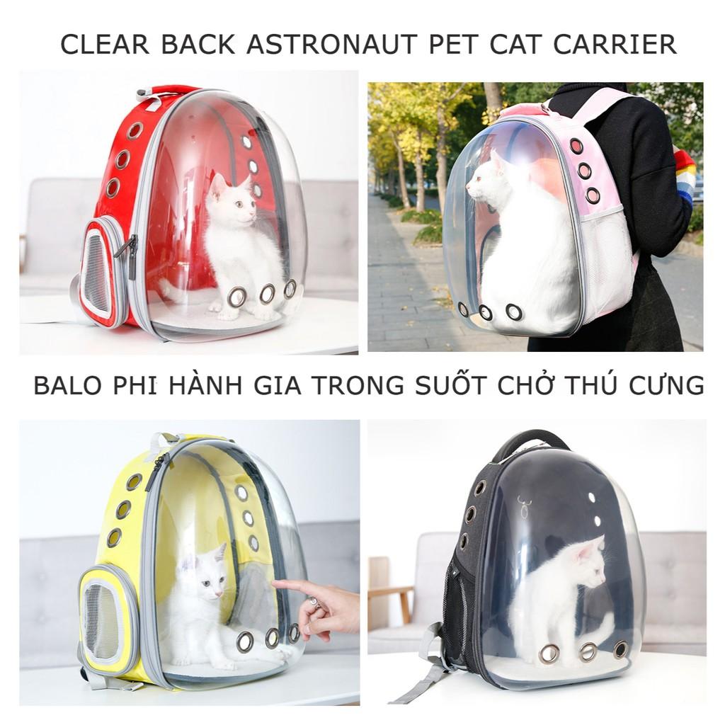 Balo Phi Hành Gia Trong Suốt Vận Chuyển Thú Cưng Chó Mèo
