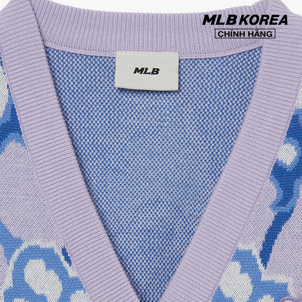 MLB - Áo khoác cardigan nữ dáng croptop Argyle Monogram 3FKCM0331