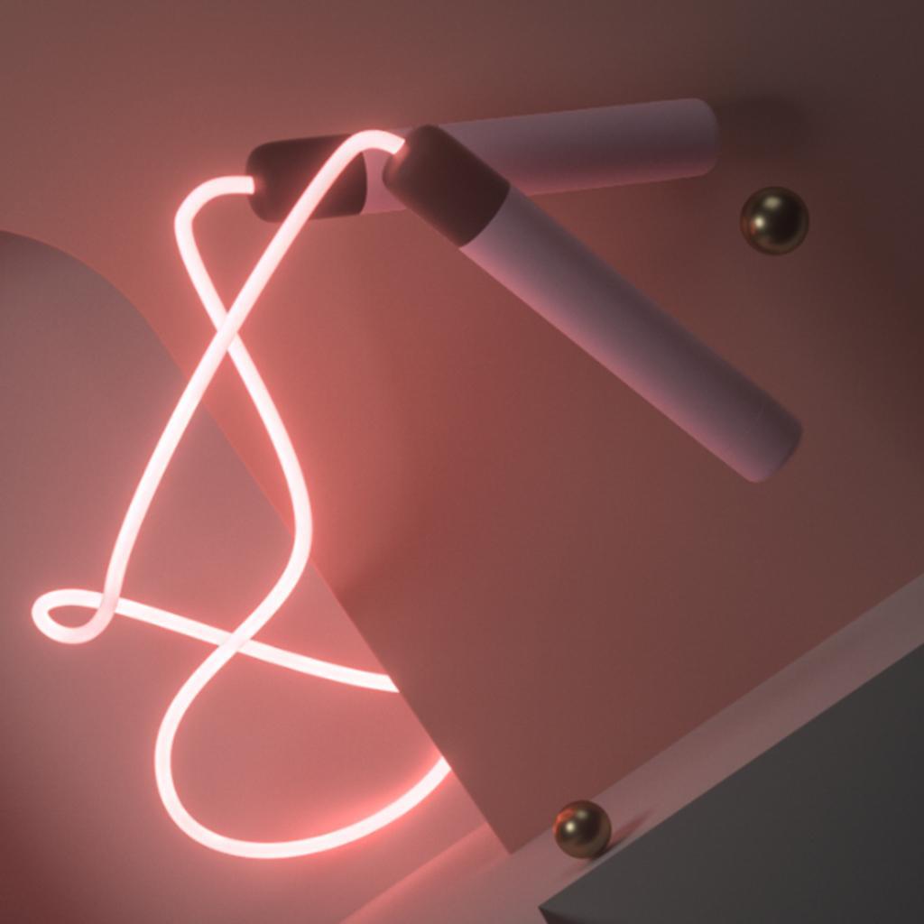 Jumping LED Light Skipping Rope Workout Exercise Fitness Adult Slimming Pink