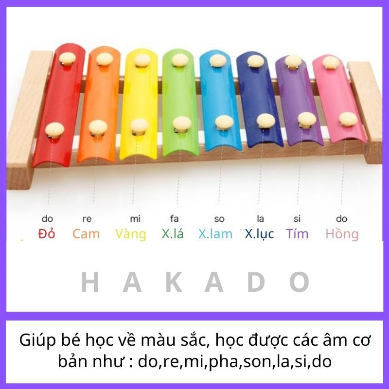 Đàn Xylophone Đàn gõ 8 thanh Đàn mộc cầm phát triển khả năng thính giác