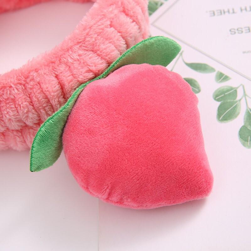 Băng Đô nữ Quả Đào Vải Bông Nhung Siêu Mềm