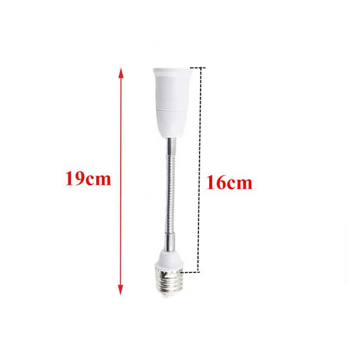 Đui đèn nối dài dây uốn E27