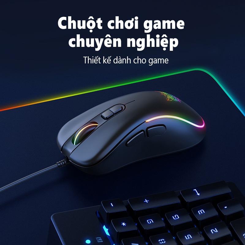 Chuột chơi game có dây ONIKUMA CW907 màu đen với đèn RGB [Hàng chính hãng]