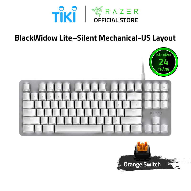 Bàn phím cơ Razer BlackWidow Lite (Orange Switch)/ White  - Hàng chính hãng