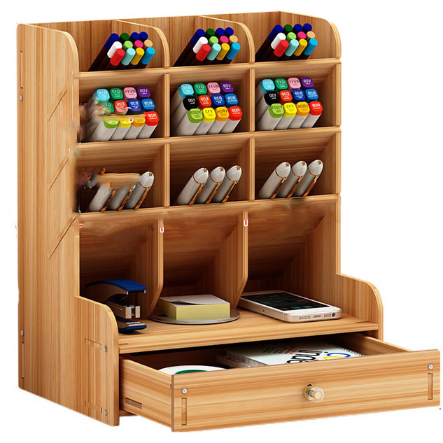 Hộp cắm bút bằng gỗ, kệ bút mini , hộp bút , cắm viết các loại ( Mầu ngẫu nhiên )