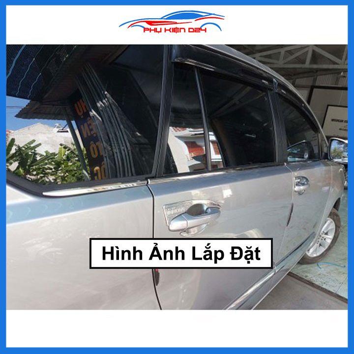 Bộ nẹp viền chân kính cong kính Innova 2017-2022 Inox sáng bóng chuẩn form xe