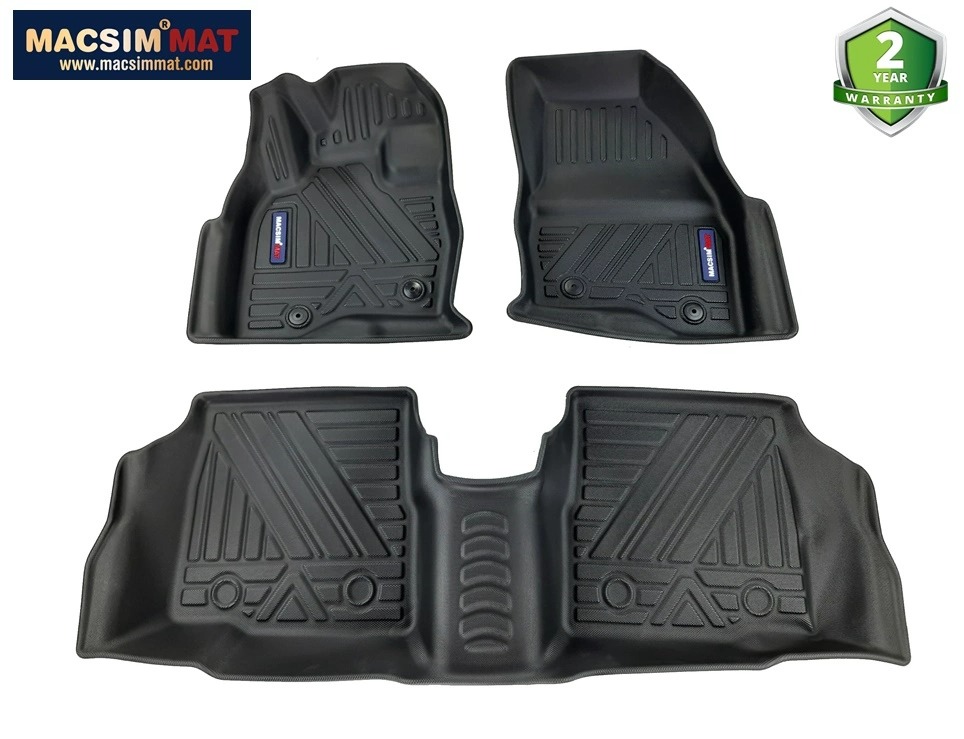 Thảm lót sàn xe ô tô Ford Explorer 2011 đến 2019 Nhãn hiệu Macsim chất liệu nhựa TPV màu đen