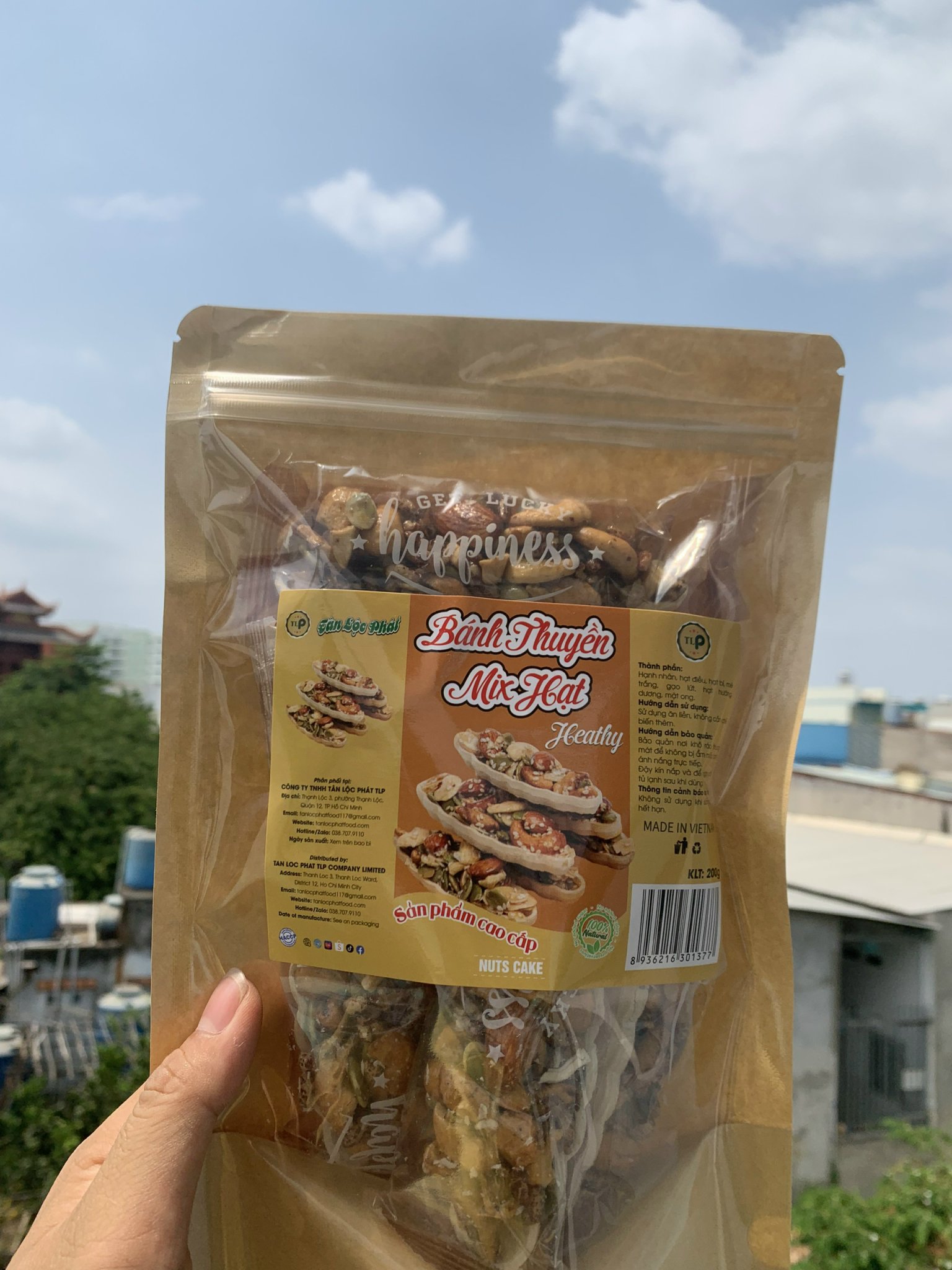 BÁNH THUYỀN MIX HẠT TÂN LỘC PHÁT BỊCH 500G