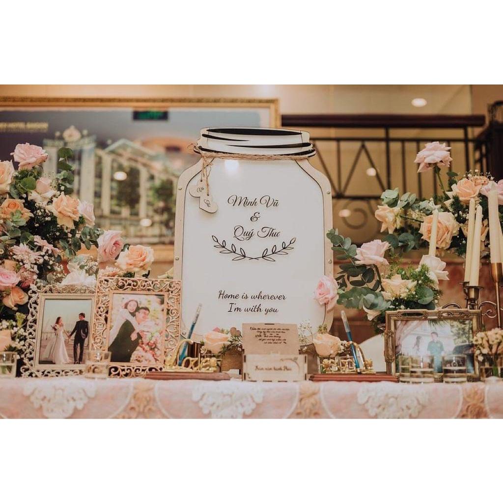 HỘP THẢ TIM CƯỚI KÝ TÊN WEDDING-DROP BOX_Guest book store