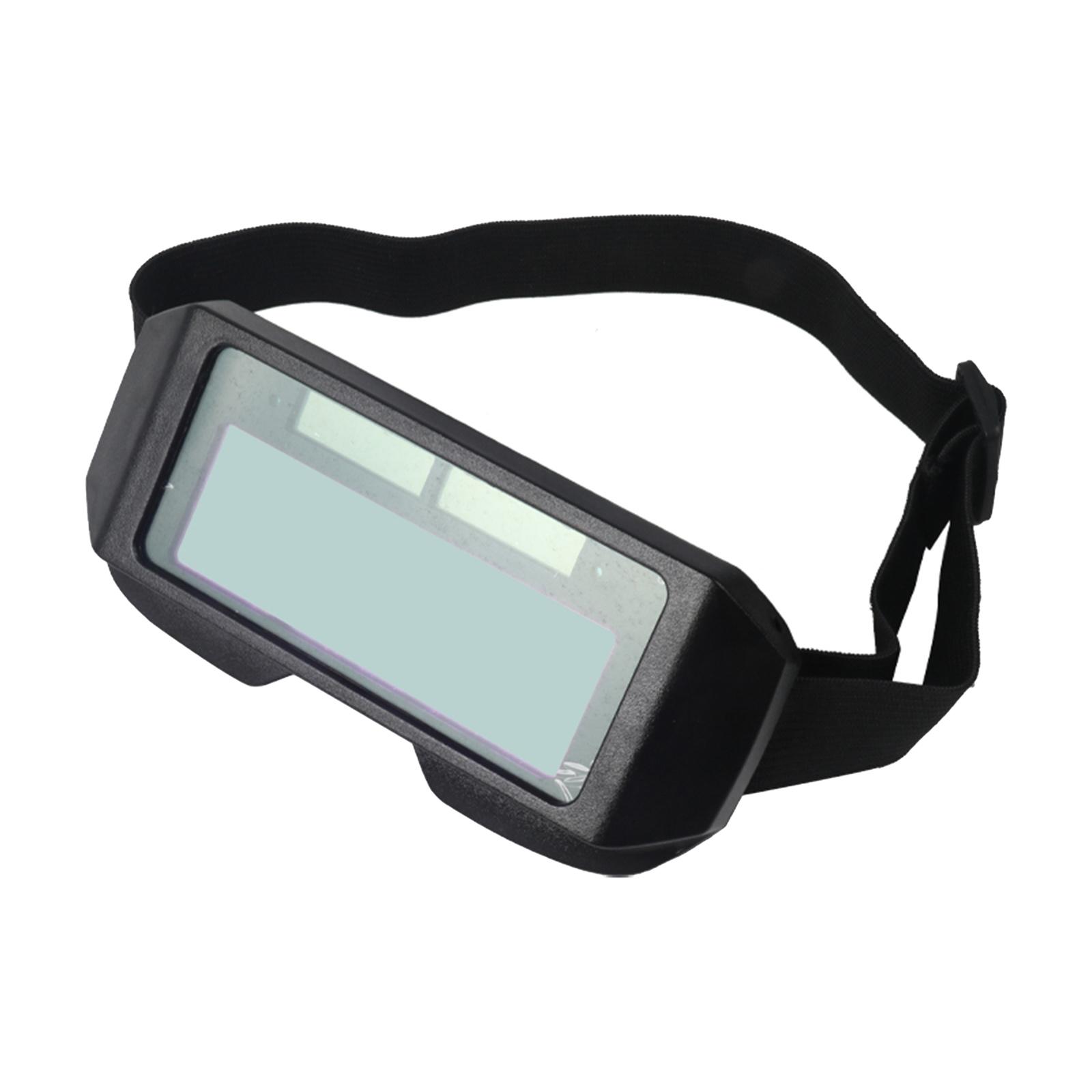 Solar Auto Darkening Welding Goggles Shade 9-13 Safety Welder Helmet with Adjustable Shade Anti-Flog Anti-glare UV-Protection Argon Arc Welding Black
