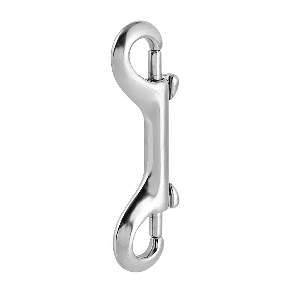 5xDiving Stainless Steel Double Ended Bolt Snap Buckle Metal Clip 90mm