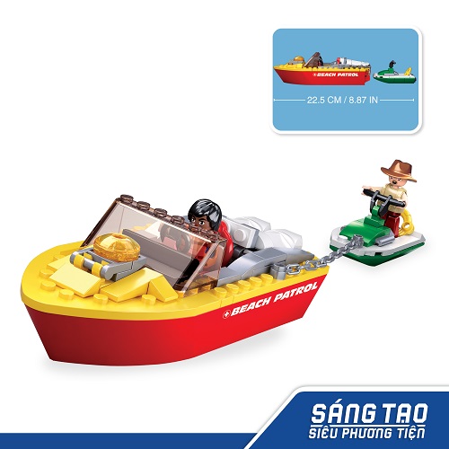 Đồ chơi lắp ráp đội cứu hộ bãi biển TINITOY YY686852