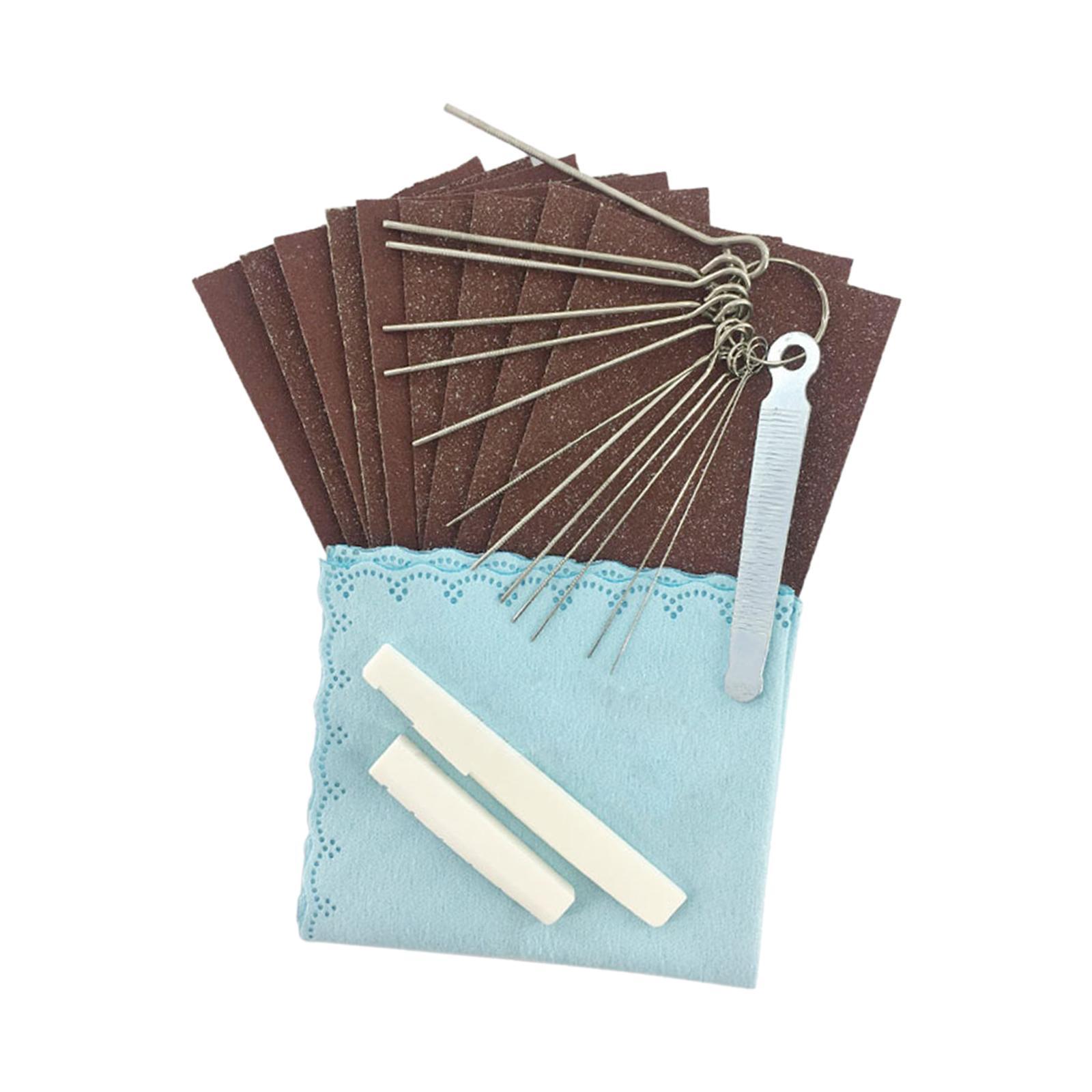 Acoustic Guitar Tools Guitar files Guitar Fingerboard Luthier Tool Set for Nut Sand Paper