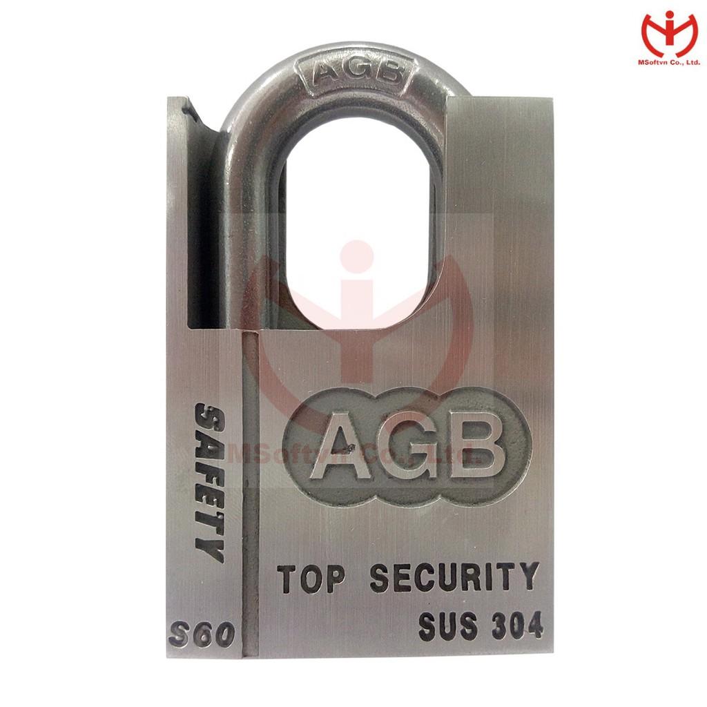 Ổ khóa chống cắt AGB S60 thân Inox SUS 304 rộng 60mm - MSOFT