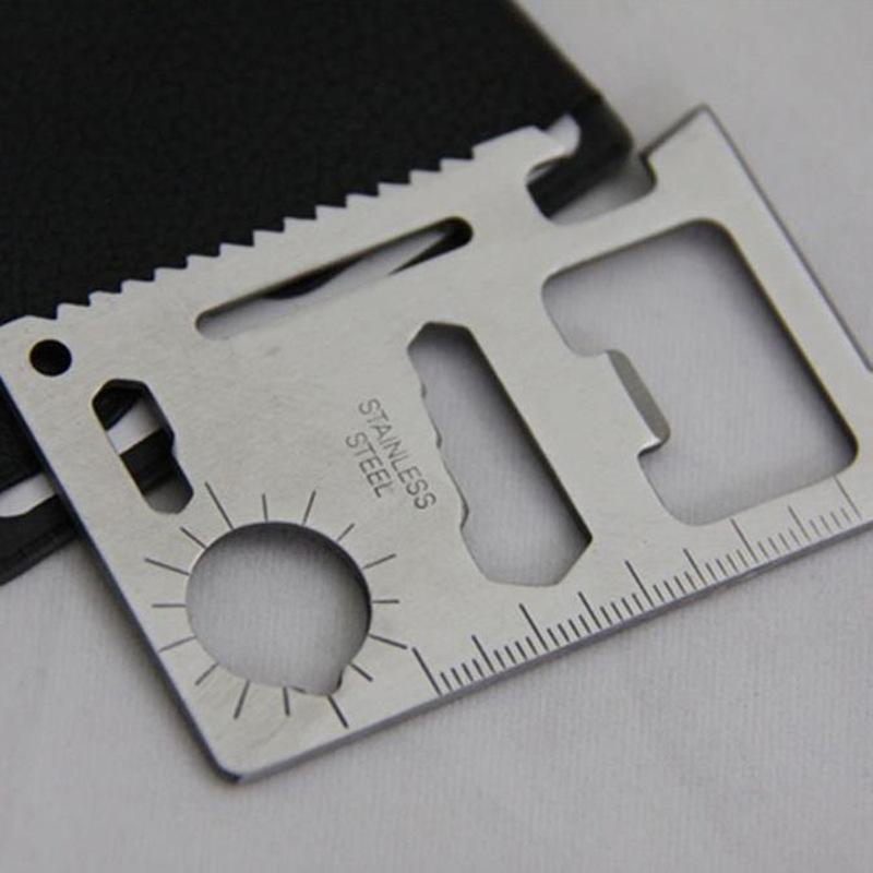 Miếng Thép Đa Năng 11 Công Dụng Thẻ Phượt Đa Năng - Steel Credit Card Survival Tool