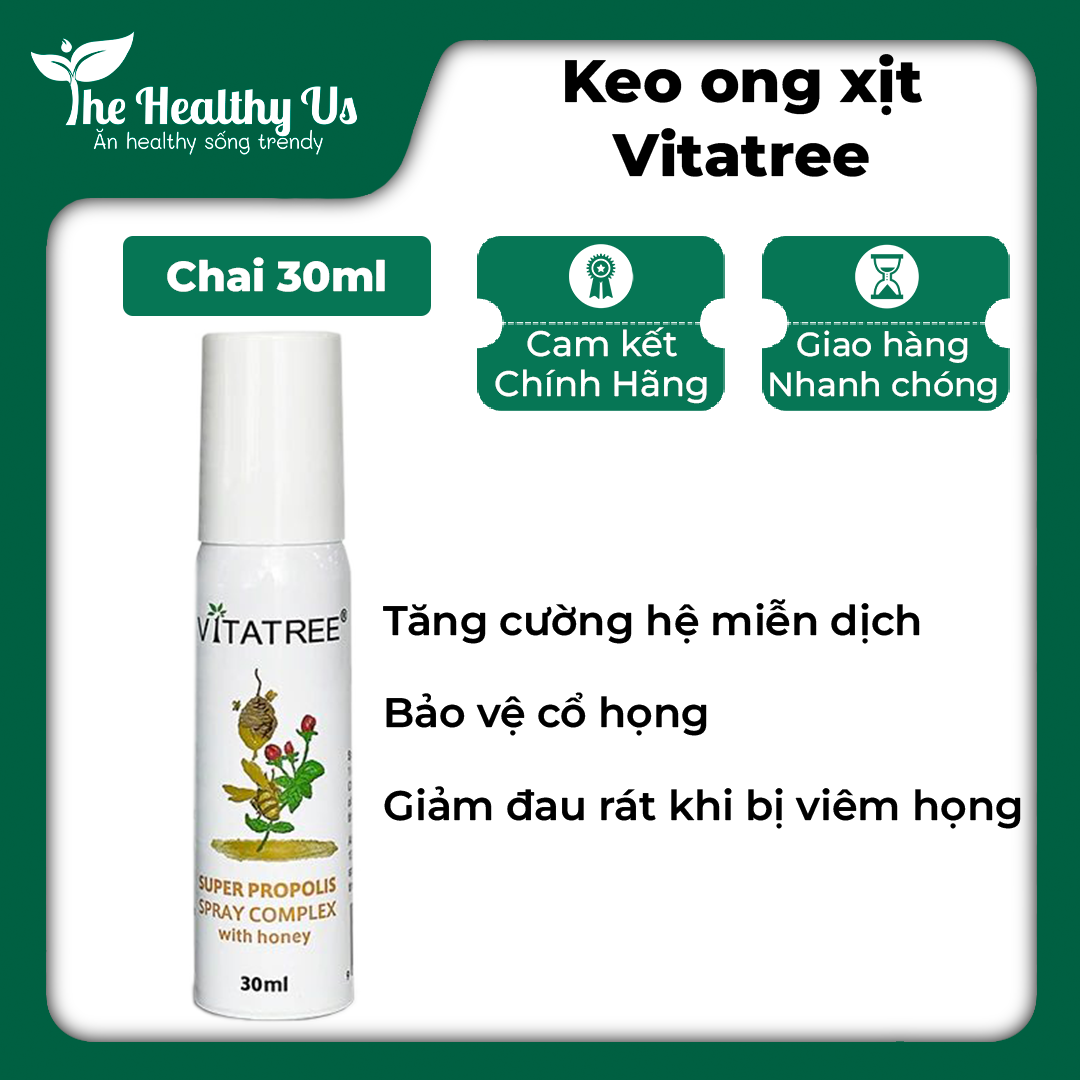 Keo ong xịt họng Vitatree - 30ml - chai
