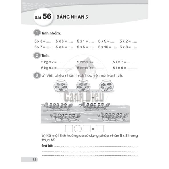 Vở Bài Tập Toán lớp 2 tập 2 - Cánh Diều