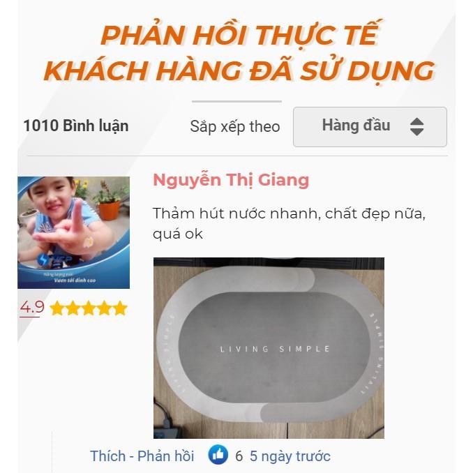 Thảm chùi chân siêu thấm, lau chân thấm hút nước 5 giây, mặt thảm lót siêu mịn, đế cao su chống trượt