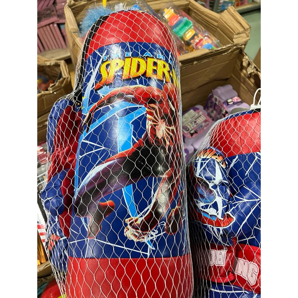 Bộ đồ chơi đấm bốc kèm găng tay cho trẻ em,họa tiết người nhện Linh Chi Bedding