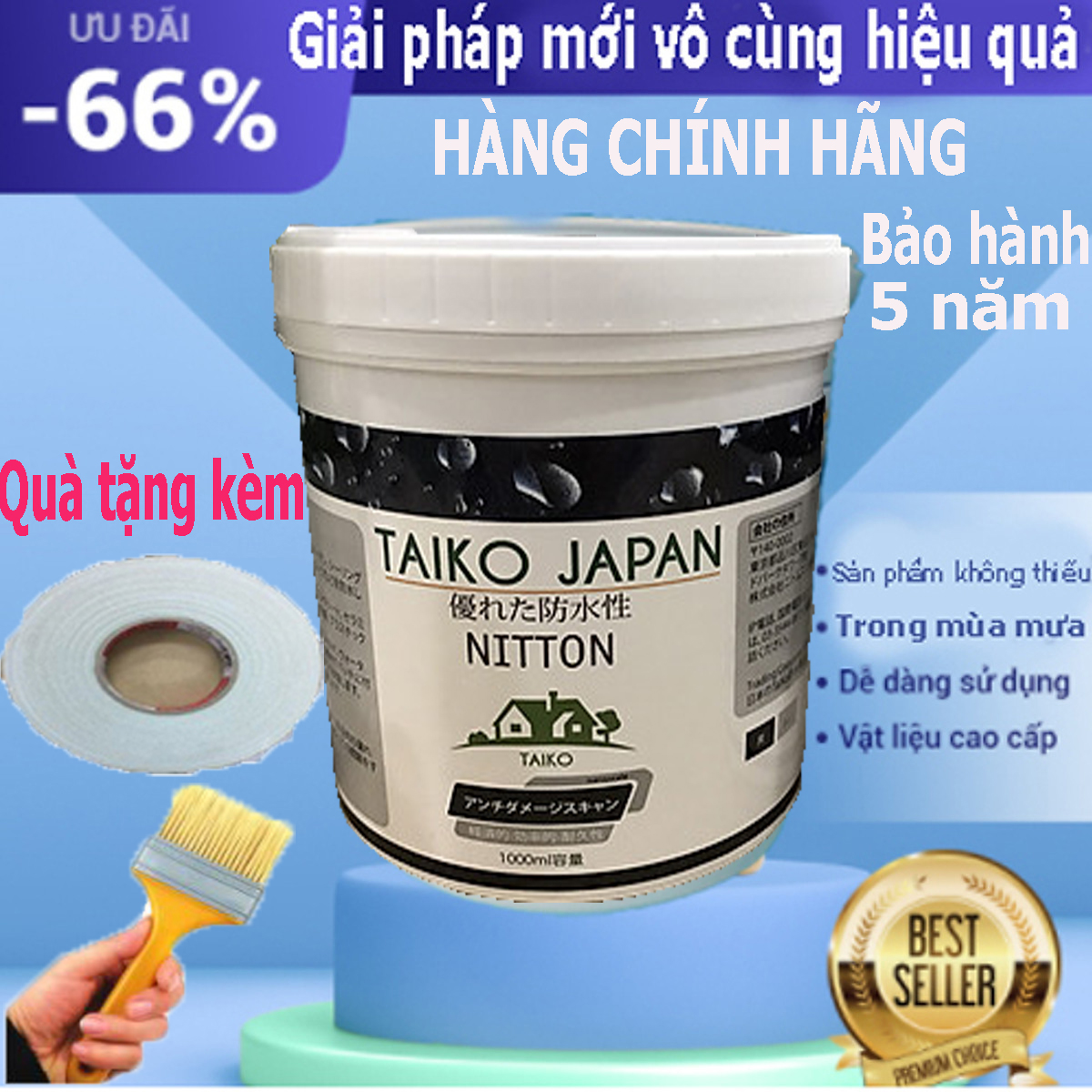 Keo quét chống thấm trong suốt, Takio cao cấp siêu dính