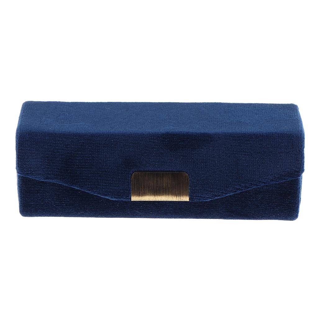 2Pcs Velveteen Box Makeup Lipstick Case Jewelry Cosmetics Mirror Container