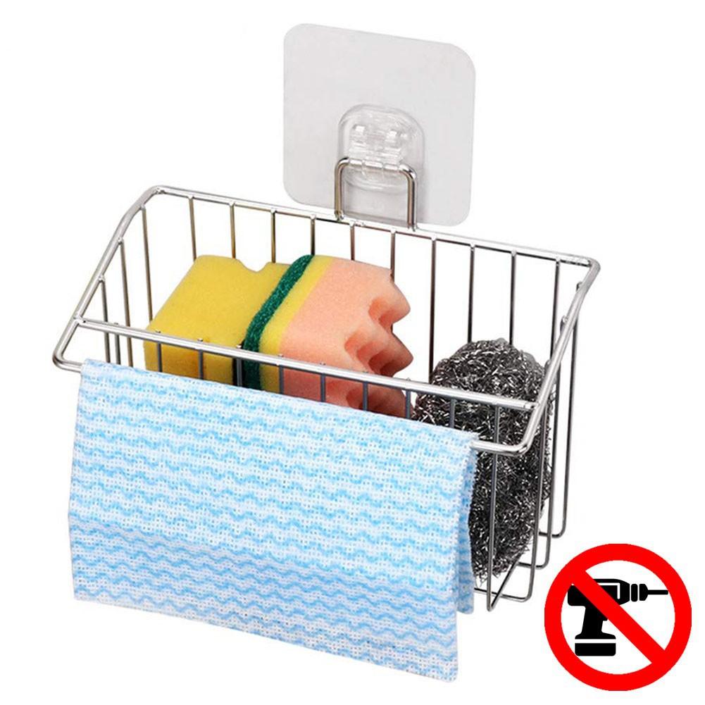KỆ INOX ĐỰNG ĐỒ RỬA BÁT GẮN TƯỜNG KÈM KHAY HỨNG NƯỚC