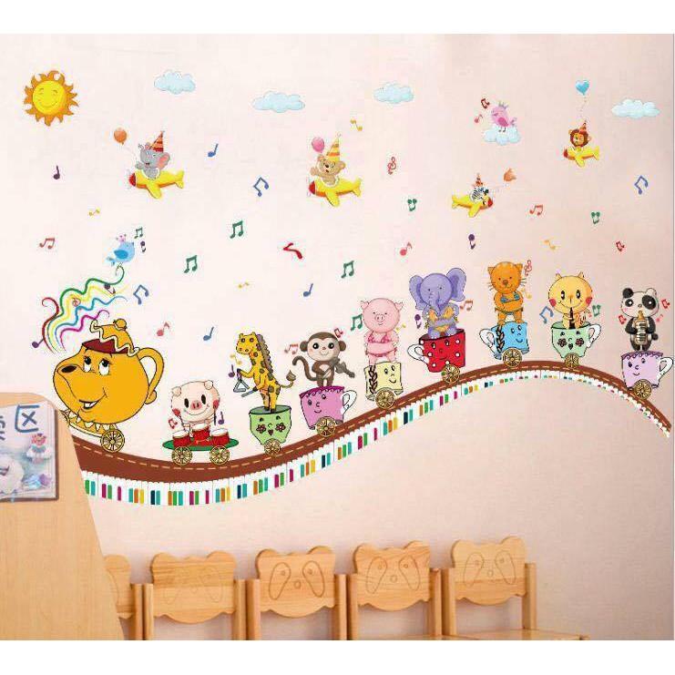 Decal dán tường Ban nhạc thú