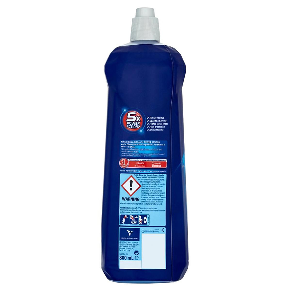 Nước Làm Bóng Và Làm Khô Chén Bát Finish Dishwasher Shine & Dry Regular 800ml PTT017394, Nhập Đức